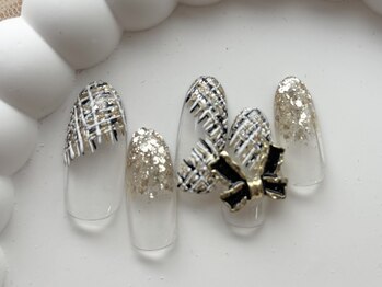 ツイードネイル/8000円