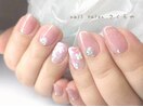 ピンクネイル好きの大人紫陽花♪