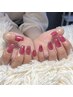 hand nail/ワンカラー＋ストーンset ¥5300