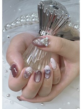 クイーンズネイル(Queeens nail)/パープル　クリスマスネイル