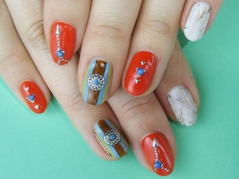 ネイルサロン ドレリッチ 大宮店(drerich)/大理石ネイティヴストライプ