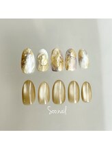 ソーネイル(Soo.nail)/6月定額アシメデザインA