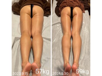スピード美人 本八幡店/筋肉質な足もこの変化