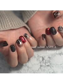 バレンタインネイル