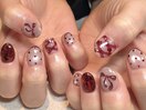バレンタインハートネイル