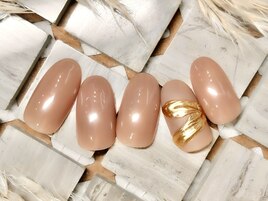 シンプルミラーネイル