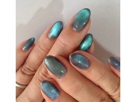 ブルーマグネットネイル