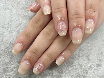 ラディエンス(Radiance)/ワンポイントリボンネイル