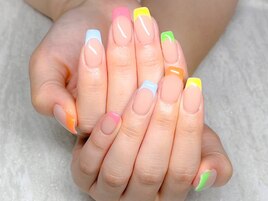 ジェル◆カラフルフレンチ