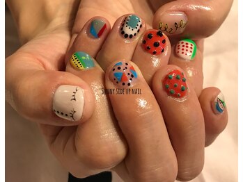 サニーサイドアップ ネイル(Sunny SideUp nail)/colorful pop art