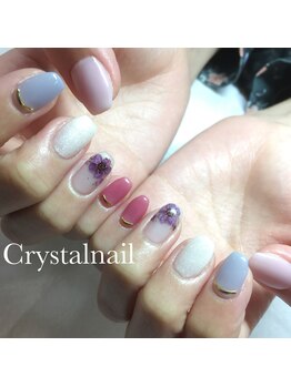 クリスタルネイル ボンベルタ橘店(CRYSTAL NAIL)/押し花ネイル