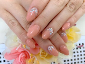 ダブルネイル(Double Nail)/[中村]コーラル透け感カラー