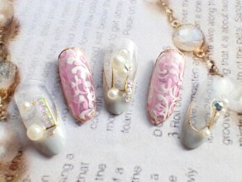 ベレッツァネイル 大阪 日本橋(BellezzaNail)/アート…シースルーアラベスク