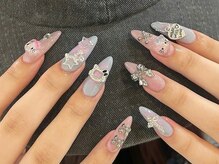 ダークハニー 池袋店(Dark Honey)/ピンクと水色、キラキラネイル