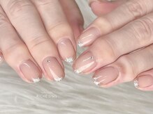 リッシュ トロワ(RICHE trois)/秋色！オレンジラメフレンチ