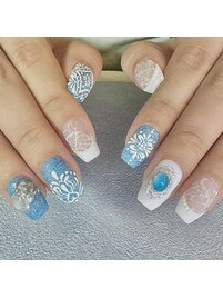 持ち込みネイル手描きフルアート