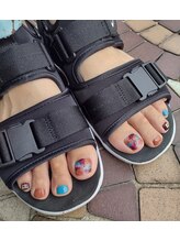 ネイルサロン リスタ(Rista)/マーブル　タイダイ　フット