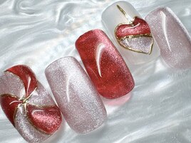 ぷっくり アップル ネイル