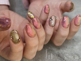 ニュアンス春ネイル