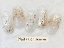 アムールユシマテン 上野湯島店(Amour)/キラキラ春夏のネイル¥7980