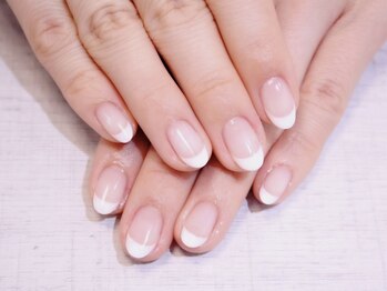 ラルネイル 大宮(Lull. nail)/＊シンプル＊白フレンチ＊