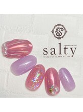 ネイルアンドアイラッシュサロン ソルティ 寺田町(salty)/マーメイドネイル