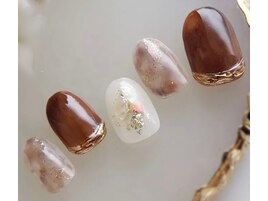 べっ甲ネイル 秋ネイル