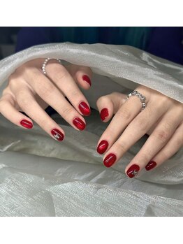 ヘブン ネイル 鶯谷(HEAVEN Nail)/ワンカラーキャatアイネイル