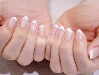 ラルネイル 大宮(Lull. nail)/＊シンプル＊白フレンチ＊