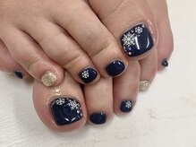 ネイルサロン シェリス(Nail Salon CHELICE)/雪の結晶フットネイル