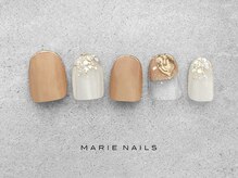 マリー ネイルズ いわきラトブ店(MARIE NAILS)/定額7700円税込 オレンジ1121a