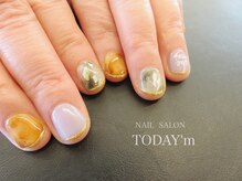 トゥデイム(TODAY'm)/べっ甲&ニュアンスネイル
