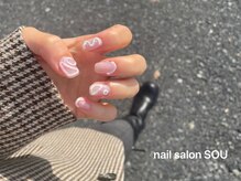 ネイルサロン ソウ 心斎橋店(Nail Salon Sou)/うねうね　ショートネイル