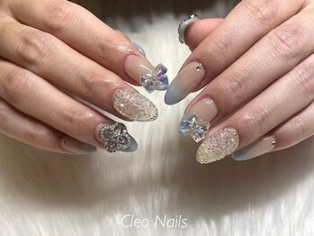 クレオネイルズ(Cleo Nails)の写真/【ベテランネイリストの施術で毎月お気に入りのデザインに♪】カラー＋パーツつけ放題¥12,000→¥10,800