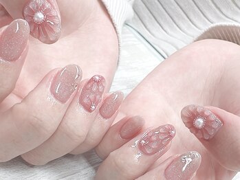 ナチュラルネイル 志木東口店(Natural nail)/春☆フラワーネイル
