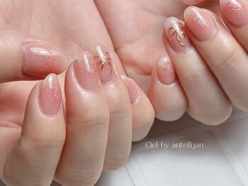 チークネイル＋リボンアート追加