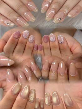 リノ(Lino)の写真/職場でも楽しめるキレイめデザインが豊富◎上品さを感じる大人ネイルで魅力あふれる指先に♪