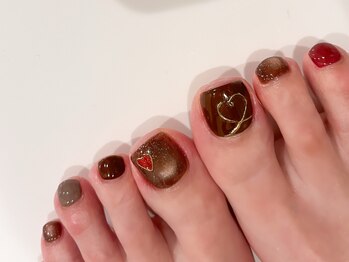 キラネイル アンド アイラッシュ by World Beauty(KIRA)/マグネット バレンタインネイル