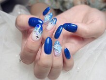 ジョアネイル(JOA Nail)/夏/青/海/リゾート/イルカ