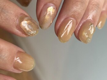 and w/Laque mini/*ニュアンスラテカラーネイル*