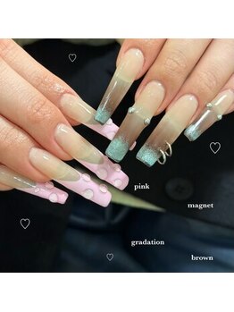 海外風×ピアスネイルｂｙ長谷川