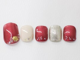 ワインカラーネイル