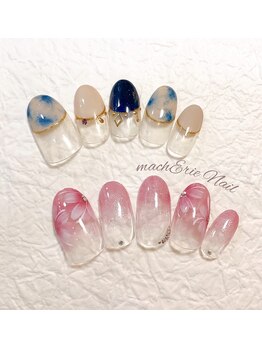 マシェリ ネイル(machErie Nail)の写真/毎月変わるキャンペーンネイルがオススメ☆豊富なサンプルデザイン多数ご用意◎ハンド・フット同時施術OK！