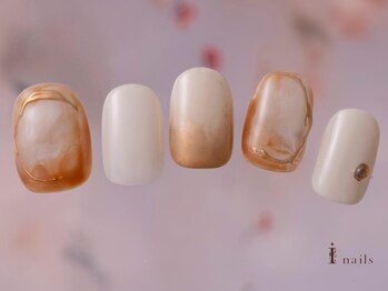 アイネイルズ 吉祥寺店(I nails)/カフェラテクリーム淡色ネイル