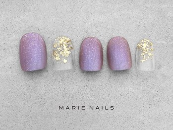 マリー ネイルズ いわきラトブ店(MARIE NAILS)/定額6600円税込 パープル1121b