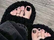 28ネイル 新中野店/フットシンプルデザイン