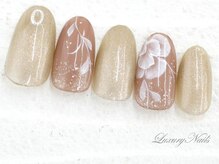 ラグジュアリーネイルズ オオミヤ(Luxury Nails Omiya)/上品*手描きフラワーNail