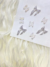 ワンホンネイル☆リボン☆蝶々