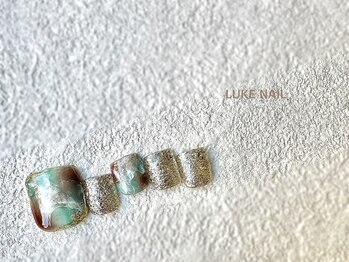 ルークネイル 恵比寿店(LUKE NAIL)/サマーニュアンス大理石フット
