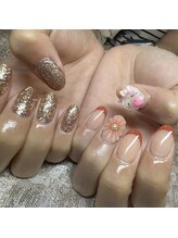 リリフリー(riri Free)/フレンチネイル　猫パーツ